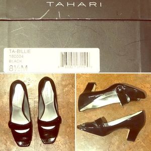 Tahari TaBillie Peep Toe Heels, black size 8.5M